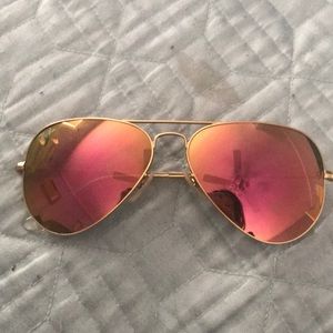 Pink flash raybans